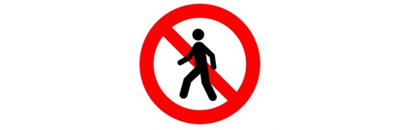 Biển cấm người đi bộ